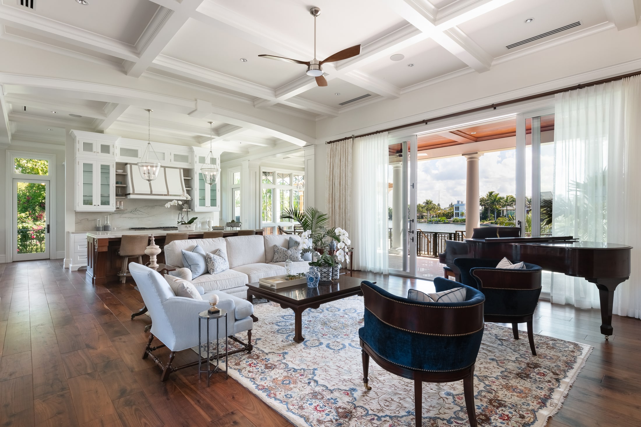 Luxury Custom Home Builder Living Room Sarasota FL